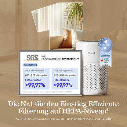 Levoit Luftreiniger für Allergiker – Schlafzimmer, Weiß