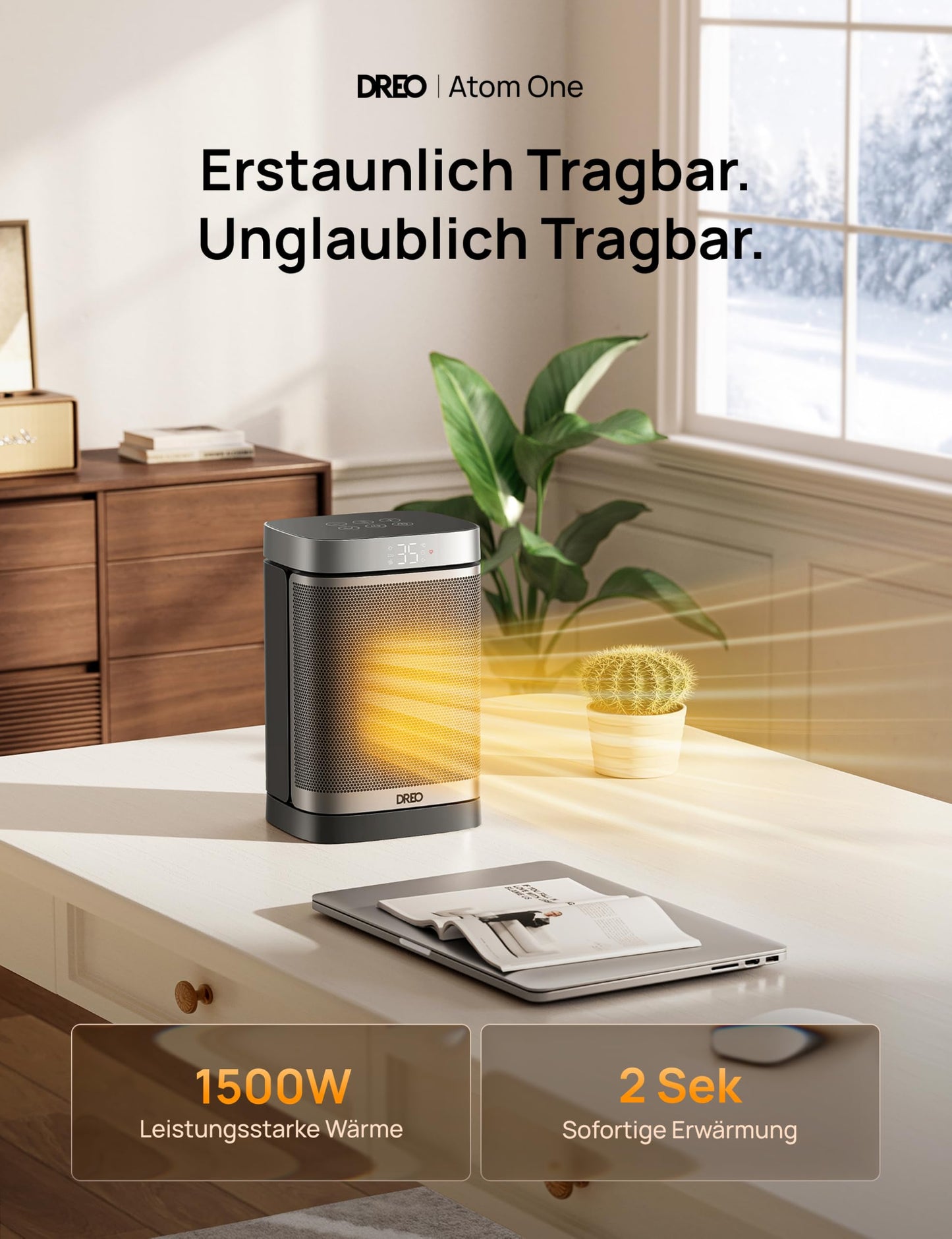 Dreo 1500W Heizlüfter – Energiesparend & Leise