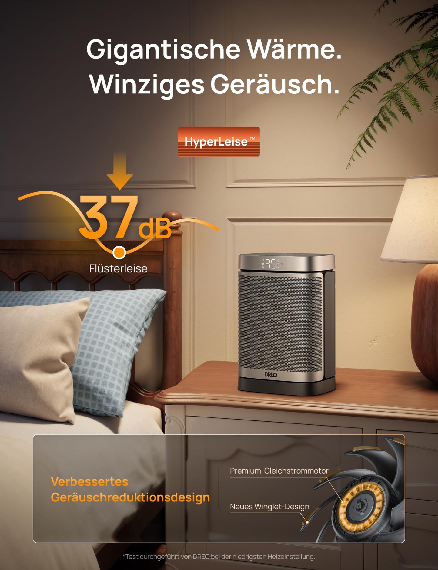 Dreo 1500W Heizlüfter – Energiesparend & Leise